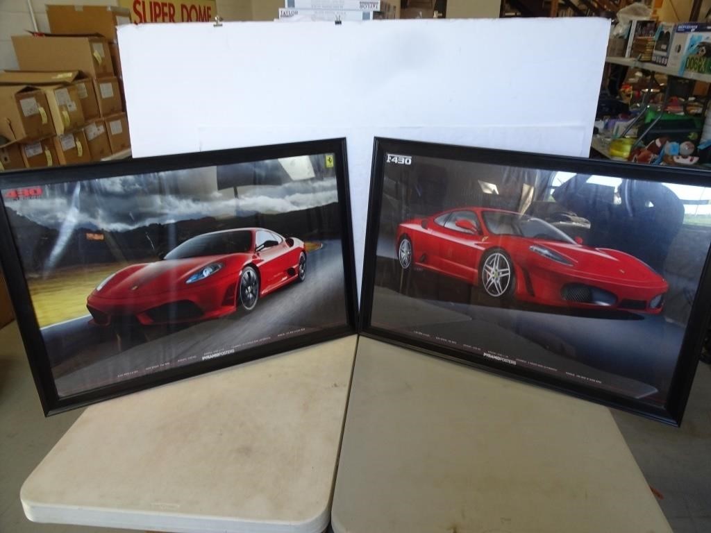 Lot of 2 Ferrari Car Posters  39" x 27.5"
