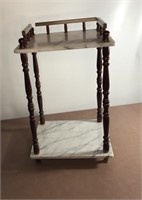 22"h x 14"w Marble top end table
