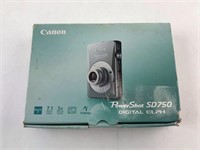 Canon Power Shot Digital Camera Elph SD750 W/ Box