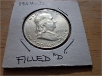 1954D Franklin Half dollar