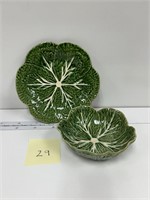 Bordallo Pinheiro Cabbage Plate Bowl Portugal