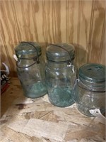 3 VINTAGE CANNING , ATLAS AND BALL JARS