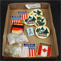 Vtg Waldbutte Germany & U S A Olympic Patches Pin