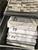 Electrical folders in file drawer