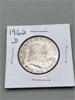 1962-D Franklin Silver Half Dollar