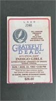 1993 Grateful Dead Concert Ticket Stub