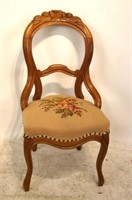 Victorian Needlepoint side chair