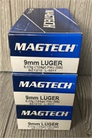 (150) Rounds of Magtech 9mm Ammo