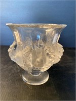 Lalique crystal bird vase