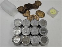 6 Sets Original Nascar Coin Dies w/Bronze Coins