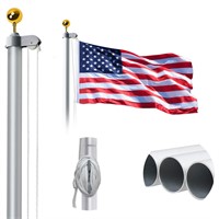 Wevalor 20FT Sectional Flag Pole Kit, Extra Thick