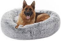 (U) Bedfolks Calming Donut Dog Bed, 45 Inches Roun