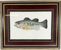 S/N Larry Crawford Large Mouth Bass Etching
