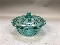 Indian Glass Covered Dish