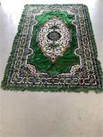 Unique Green Tapestry with Tinsel Boarder