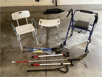 Shower Chairs, Walker, Canes & Walking Sticks