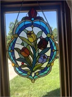 Mosaic stained glass window panel