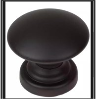 GlideRite Black Round Convex Cabinet Knob