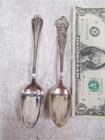 2 Vintage Sterling Silver Spoons - 1 Nebraska