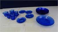 Blue Depression Plates/Cups