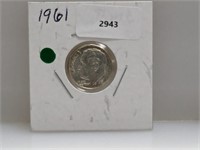 1961 90% Silv Roos Dime