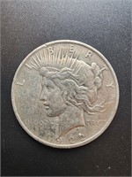 1922 Peace Silver Dollar Coin.