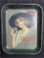 Vintage Coca Cola Victorian Lady Advertising Tray