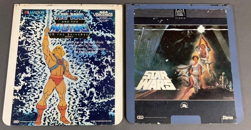 2pc 1977-83 Star Wars & MOTU Laser Discs