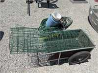 Garden Hose, Garden Cart, Buckets, Chicken Wire