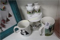 COW DECORATED JAR - SHAKERS - MUGS