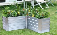 LuxenHome Raised Garden Bed, 48" L-Shaped