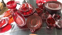 ASST RUBY RED GLASSWARE