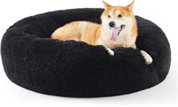 Bedsure Long Plush Calming Dog Bed - Washable Rour