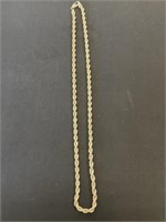 14K Gold Rope Necklace.