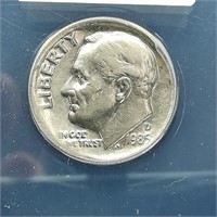 1985 P Dime 10c AU50 ANACS