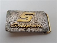 24k Gold And Silver Plate SNAP-On Belt Buckle