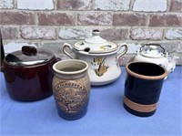 BOX LOT:  5 PCS - WESTBEND BEAN POT, SOUP TUREEN,