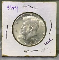 1964 US Silver Kennedy half dollar UNC