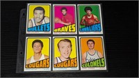 6 1972 Topps Basketball Cards B