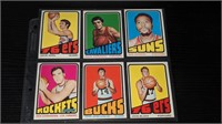 6 1972 Topps Basketball Cards A