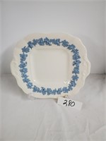 White Wedge wood serving plate 9.5 by 10.5