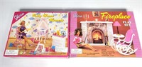 NIB Mattel Gloria Nursey Home & Fireplace Sets