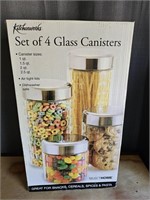 Kitchenworks Glass Canister Set new in box 90s