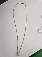 10k Gold Chain With CZ Pendant