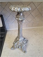 Beautiful Silver Colored Candle Stick Holder AS IS
