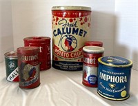 Vintage Chips, Baking Powder & Tobacco Tins