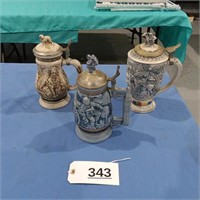 3 Avon Beer Steins