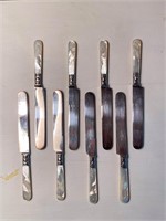 8 J. Russell & Co. Sterling Silver Butter Knives