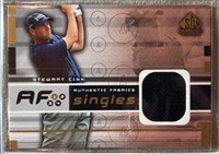 2003 Stewart Cink Game Used Fabric Golf Card