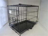 FOLDABLE DOG CRATE BLACK METAL - SMALL